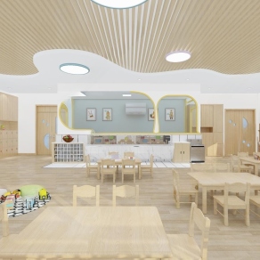 现代幼儿园活动教室3D模型下载